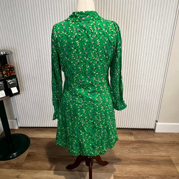 Y.A.S Women's Yasmalikka Long Sleeves Shirt Dress Size L In Island Green - Picture 2 of 9